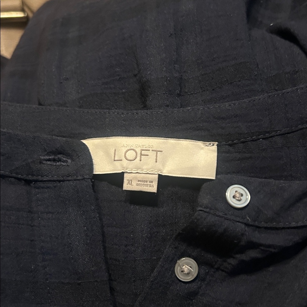 LOFT NAVY BEAUTIFUL BLOUSE XL - Picture 10 of 11